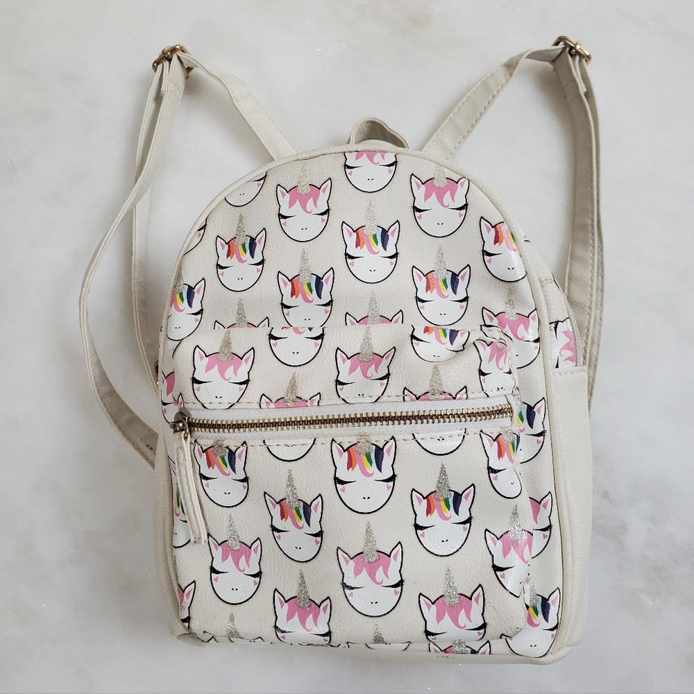 Unicorn Print Backpack with Rainbow Accents Bag